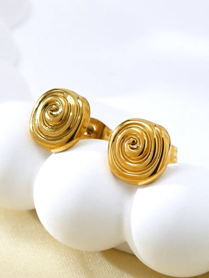 Maeve Spiral Disc Earrings