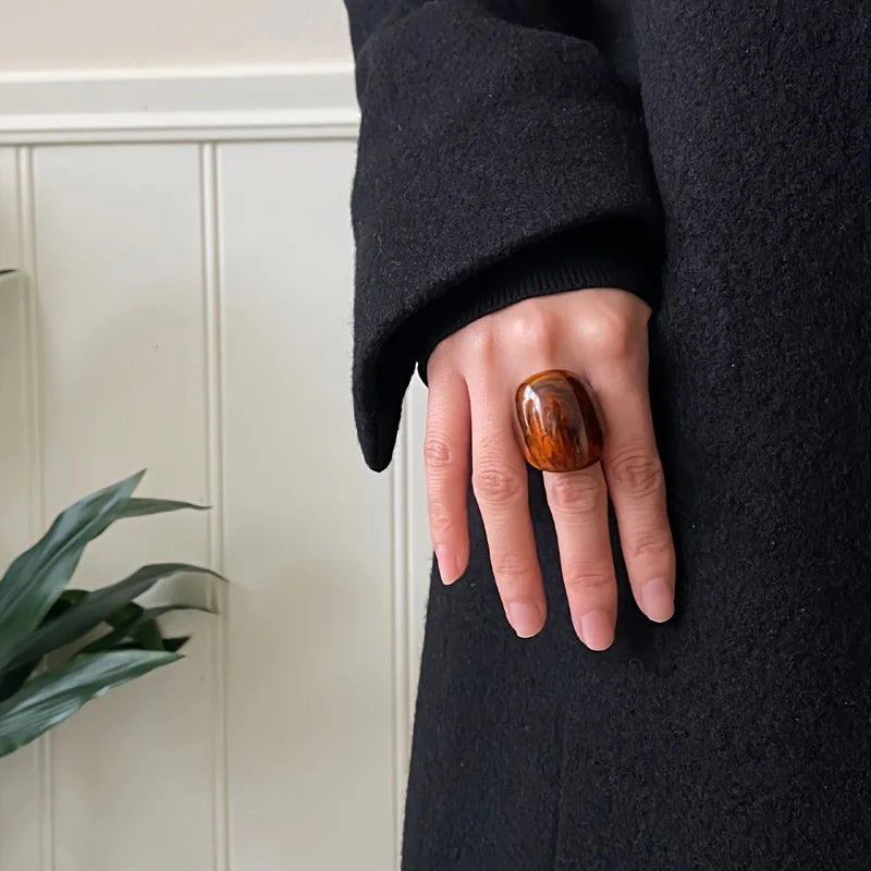 Sienna Resin Layered Ring