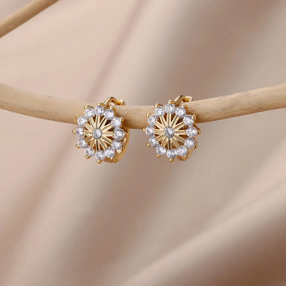 Arlina Snowflake Hoops