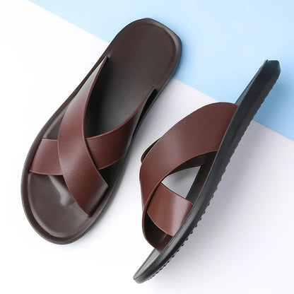Theo Leather Slides