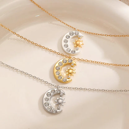 Moon & Sun Pendant Necklace