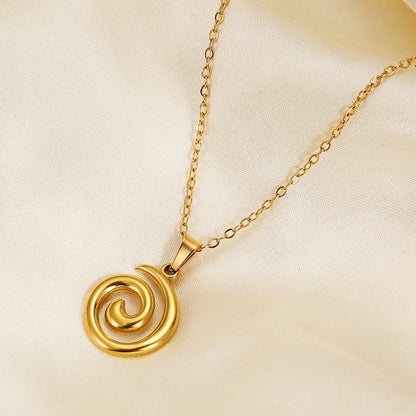 Aveline Spiral Pendant Necklace