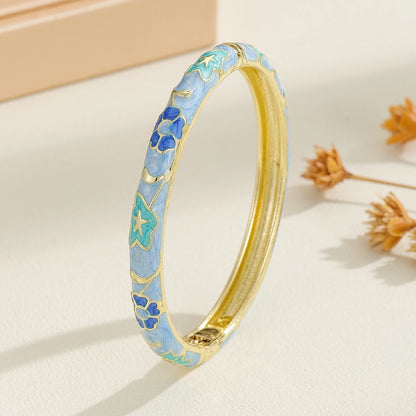 Enamel Flower Bangle