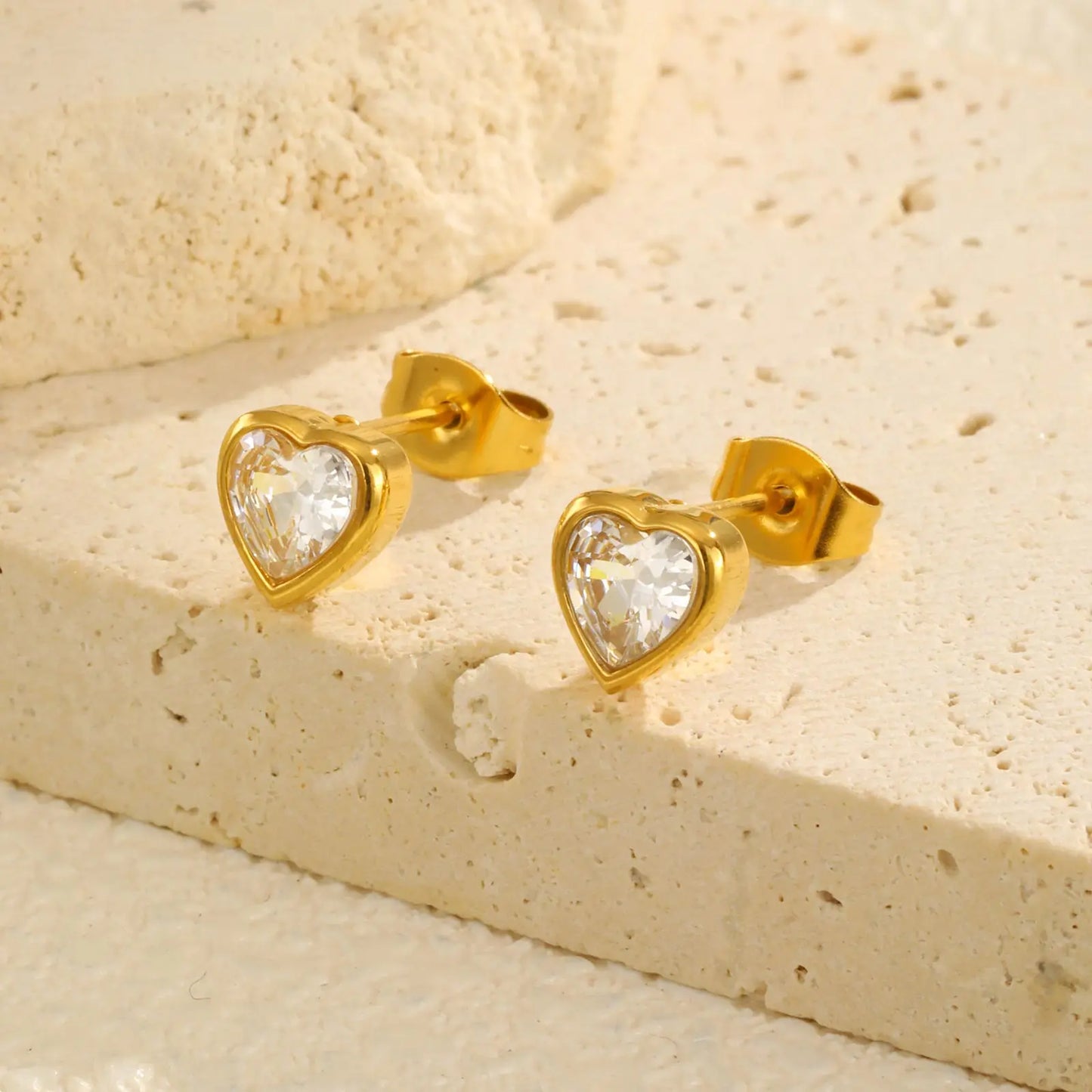Lienne Heart Zircon Studs