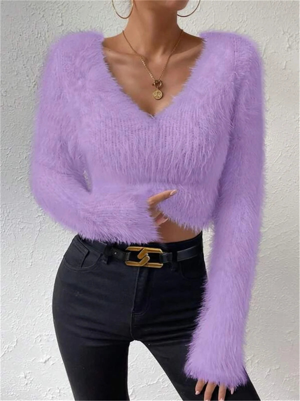 Ava V-Neck Pullover Sweater