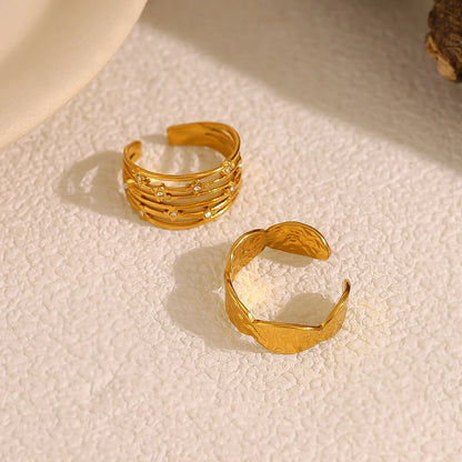 Arden Crystal Gold Ring