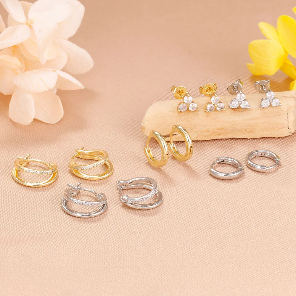 Elysia Double-Layer Hoops