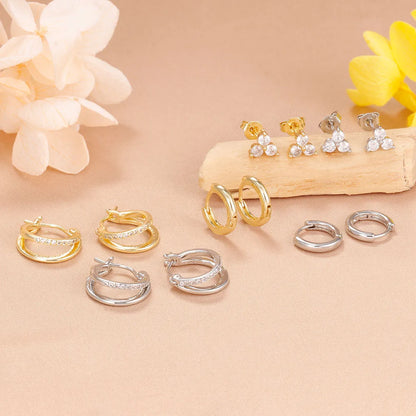 Elysia Double-Layer Hoops