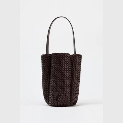 Mila Woven Bucket Bag