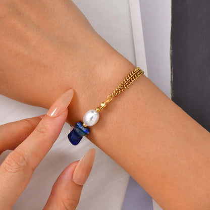 Lyra Pearl Chain Bracelet