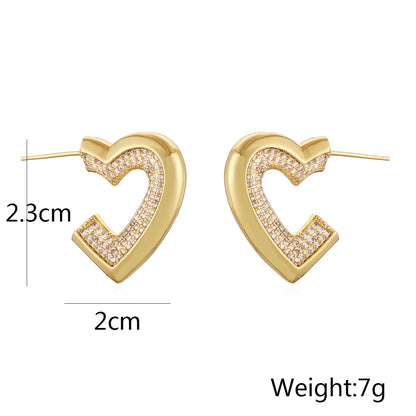 Arvella Half-Heart Studs
