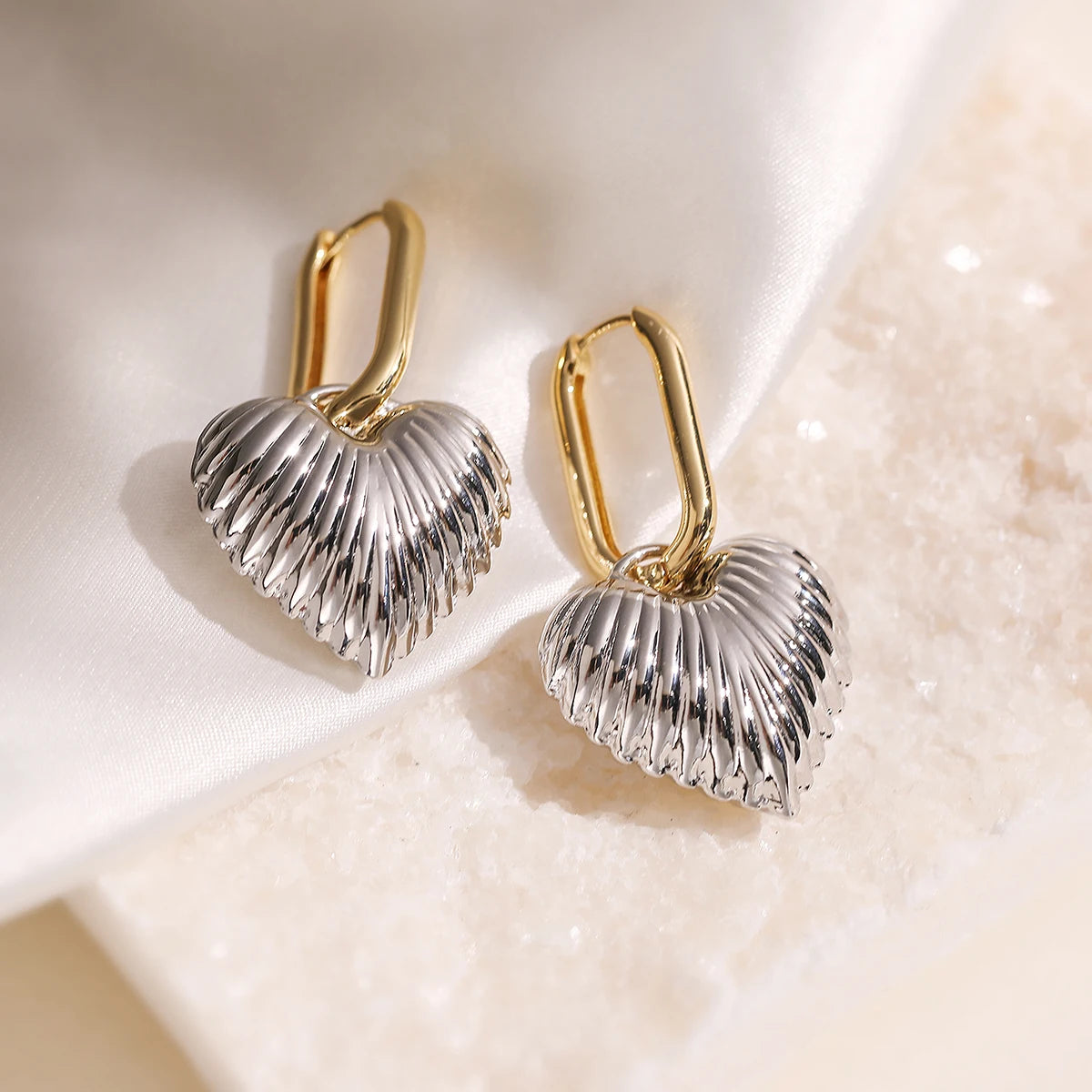 Marenne Heart Drop Earrings