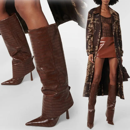 Kylan Pointed Knee Boots