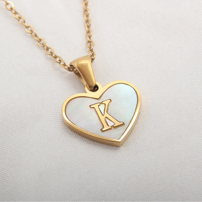 Mila Heart Initial Necklace