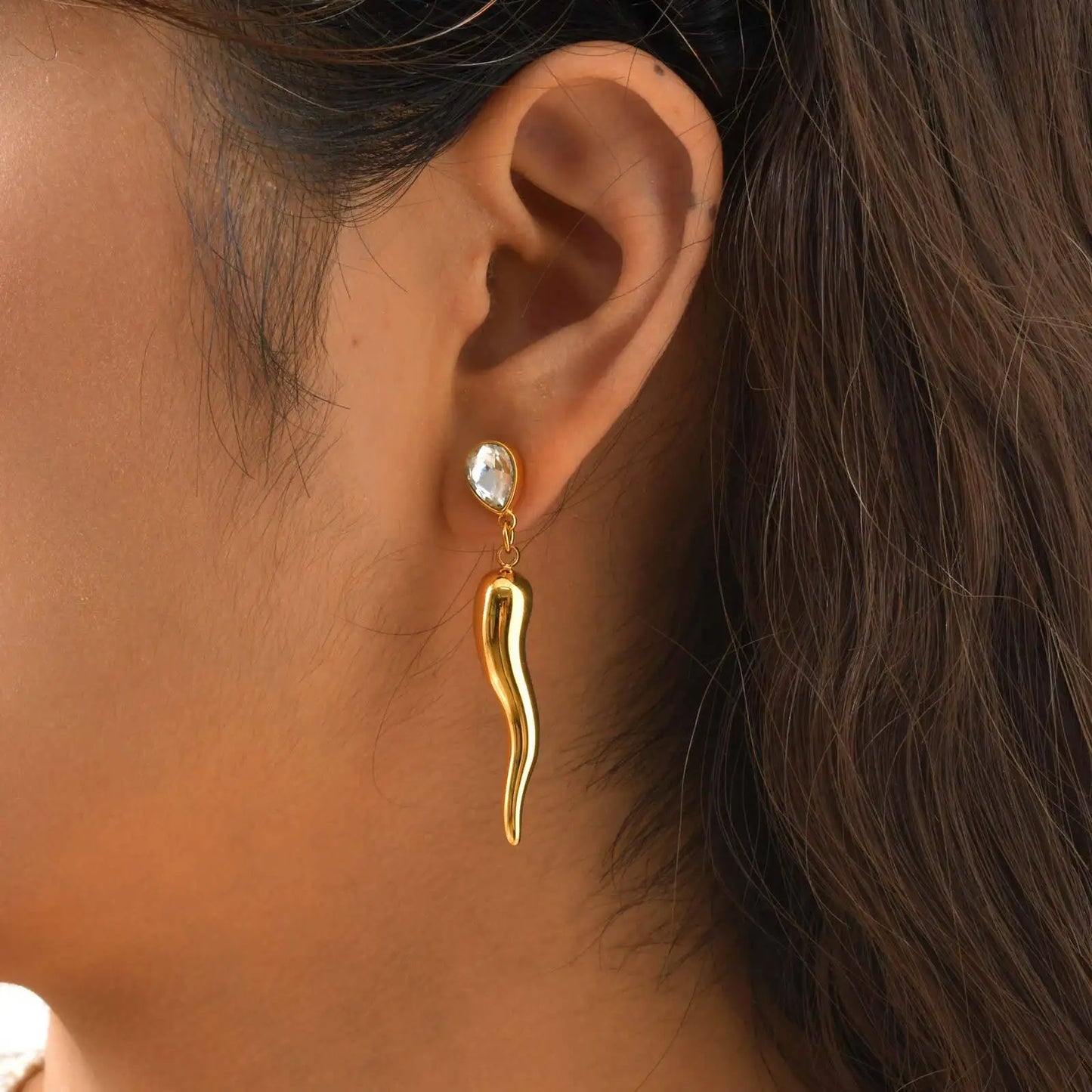 Chili Heart Drop Earrings