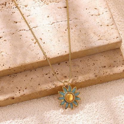 Marisol Sunflower Pendant Necklace