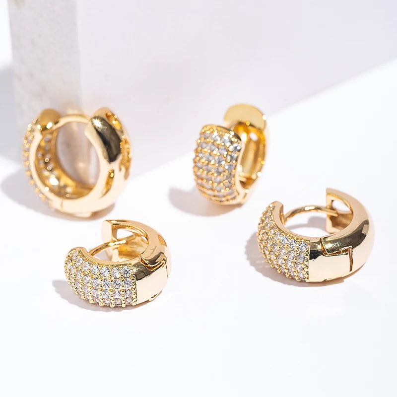 Sophie Zircon Hoop Earrings