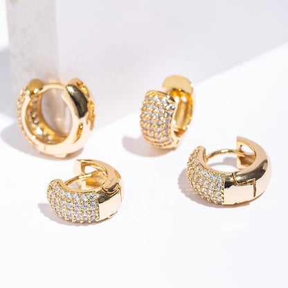 Sophie Zircon Hoop Earrings