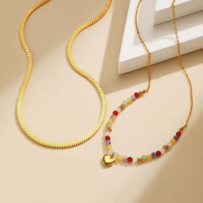 Ivy Heart Layered Necklace