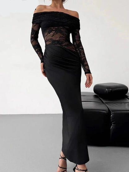 Aria Lace Mesh Dress