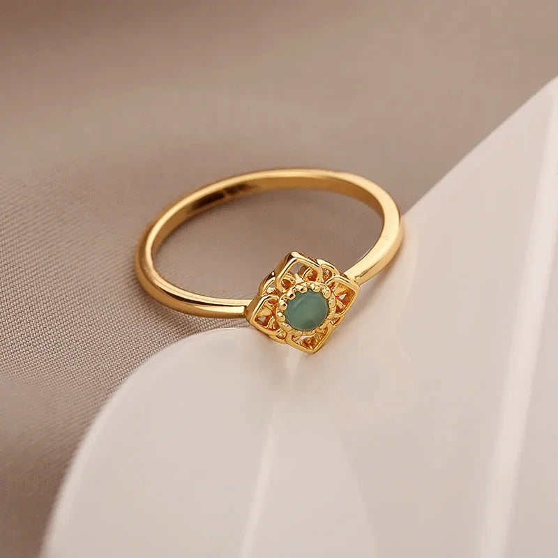 Opal Blossom Ring