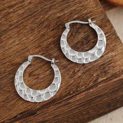 Ripple Hoop Earrings