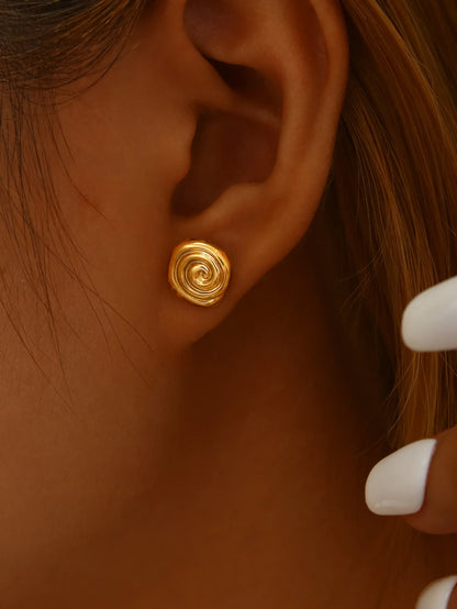 Maeve Spiral Disc Earrings