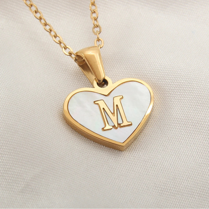 Mila Heart Initial Necklace