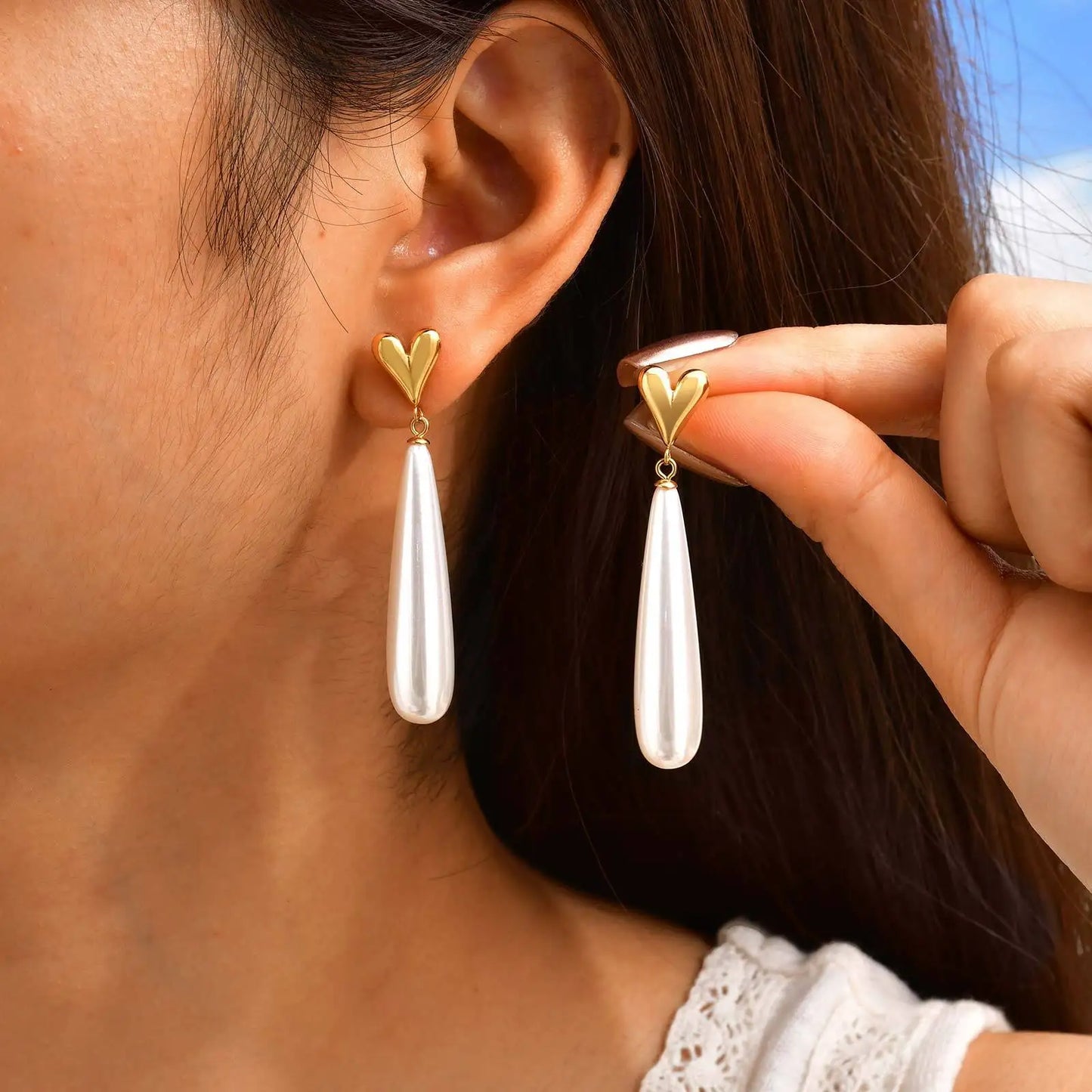 Chili Heart Drop Earrings