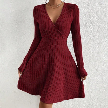 Amara Knit Wrap Dress