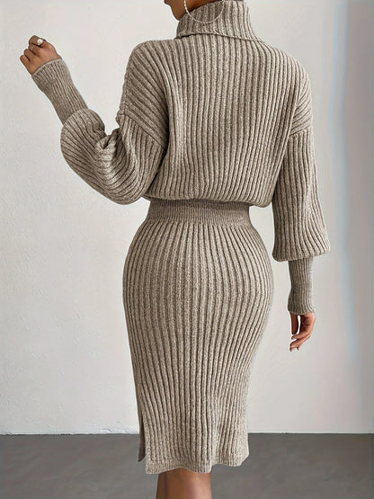 Noelle Ribbed Knit Dress