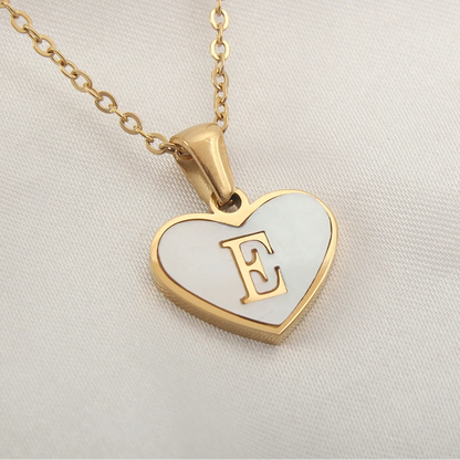 Mila Heart Initial Necklace