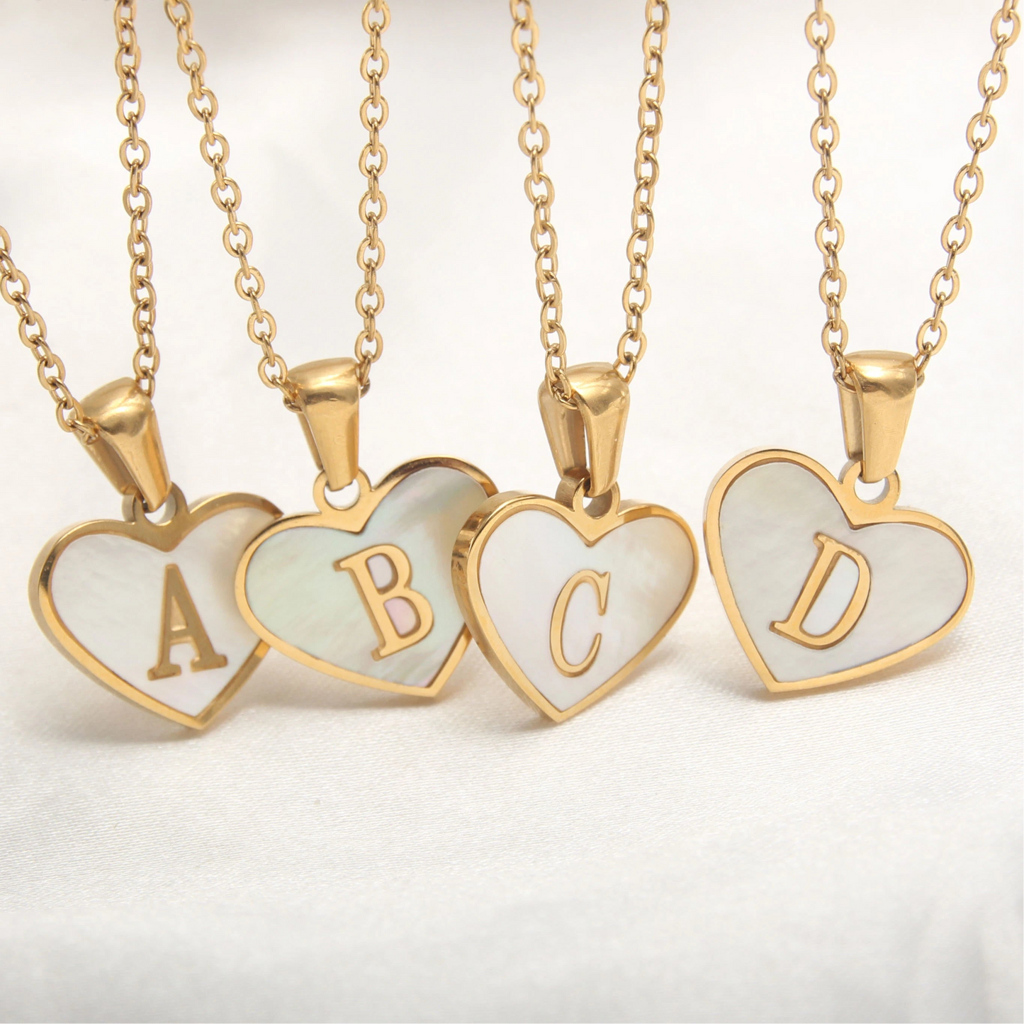Mila Heart Initial Necklace