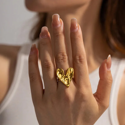Amara Golden Heart Ring