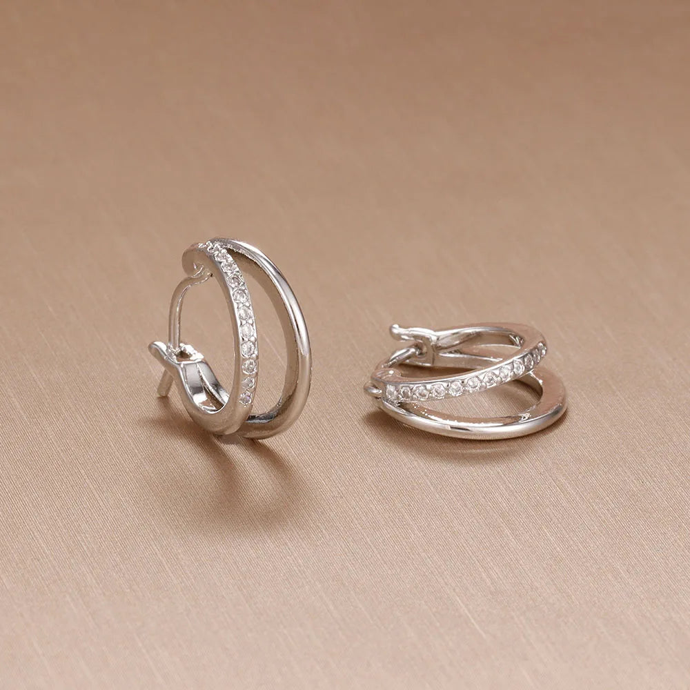 Elysia Double-Layer Hoops