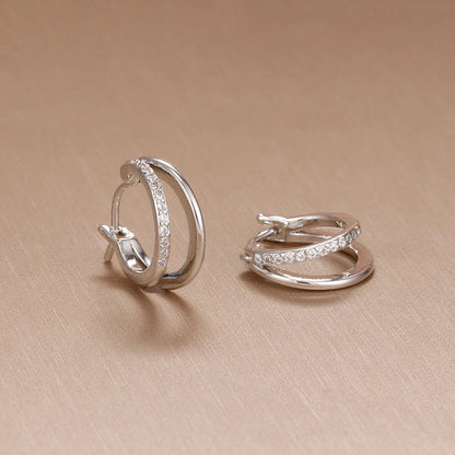 Elysia Double-Layer Hoops