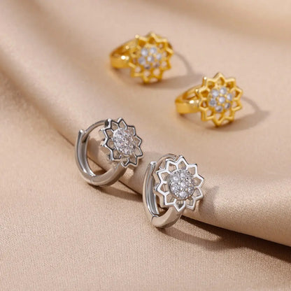 Arlina Snowflake Hoops