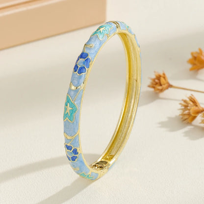 Enamel Flower Bangle