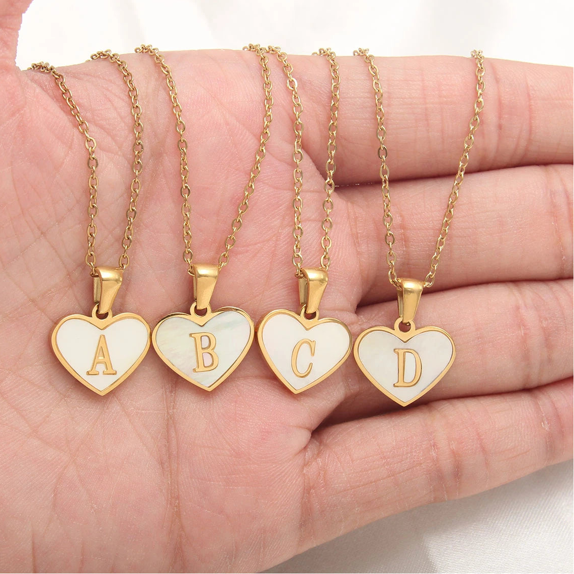 Mila Heart Initial Necklace