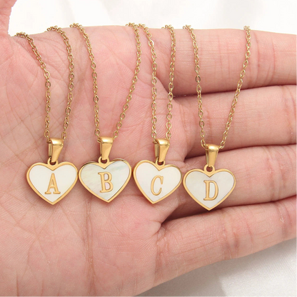 Mila Heart Initial Necklace