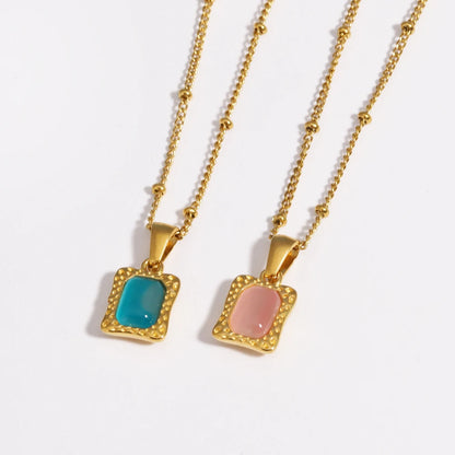 Isla Square Opal Necklace