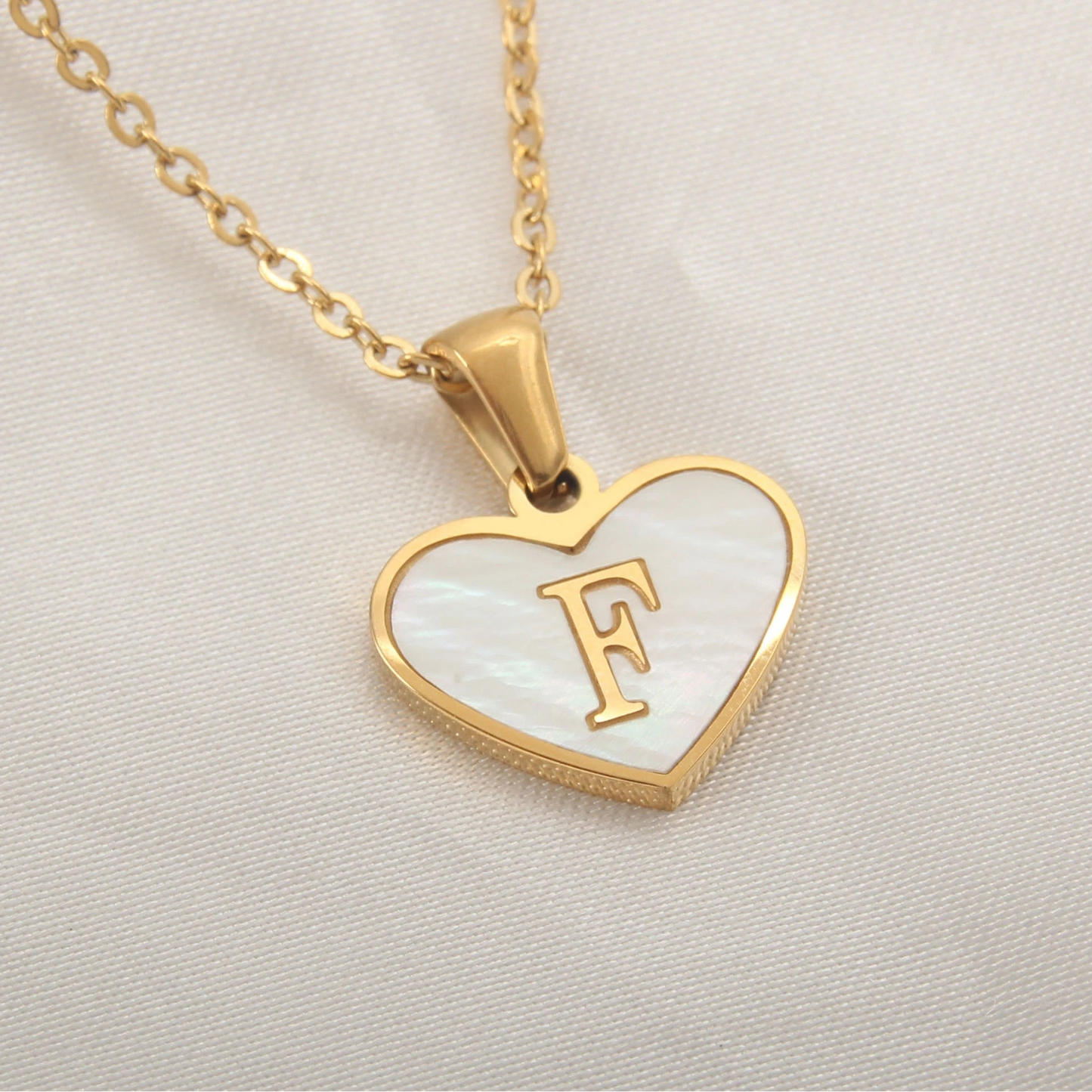 Mila Heart Initial Necklace