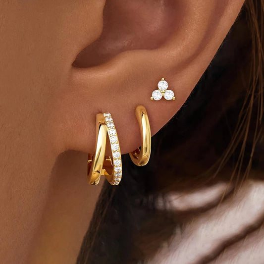 Elysia Double-Layer Hoops