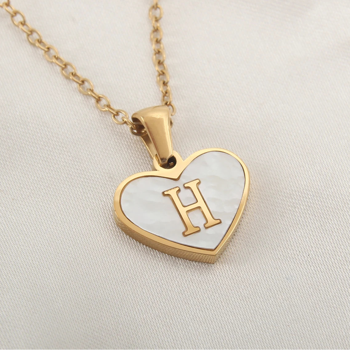 Mila Heart Initial Necklace