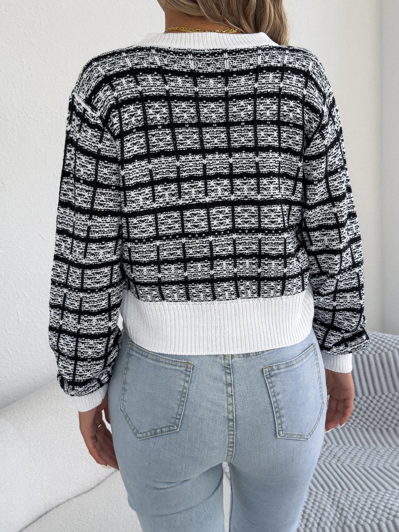 Clara Plaid Button-Up Cardigan