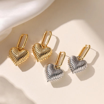 Marenne Heart Drop Earrings