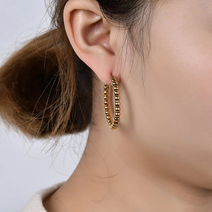 Ball Statement Hoop Earrings