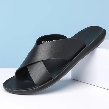 Theo Leather Slides