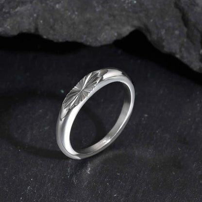 Orion Sunburst Steel Ring