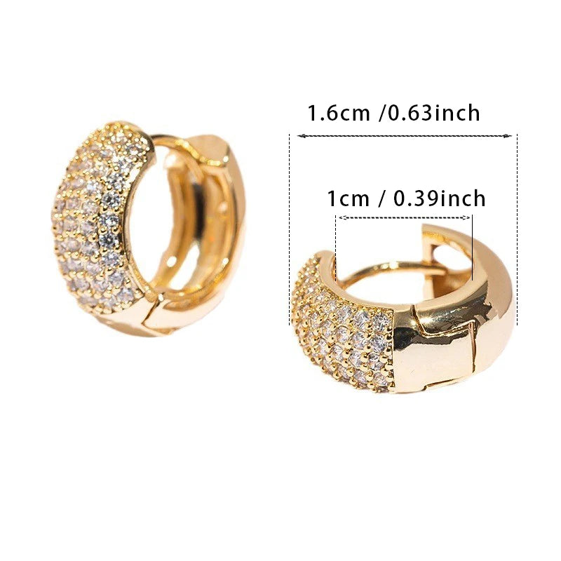 Sophie Zircon Hoop Earrings